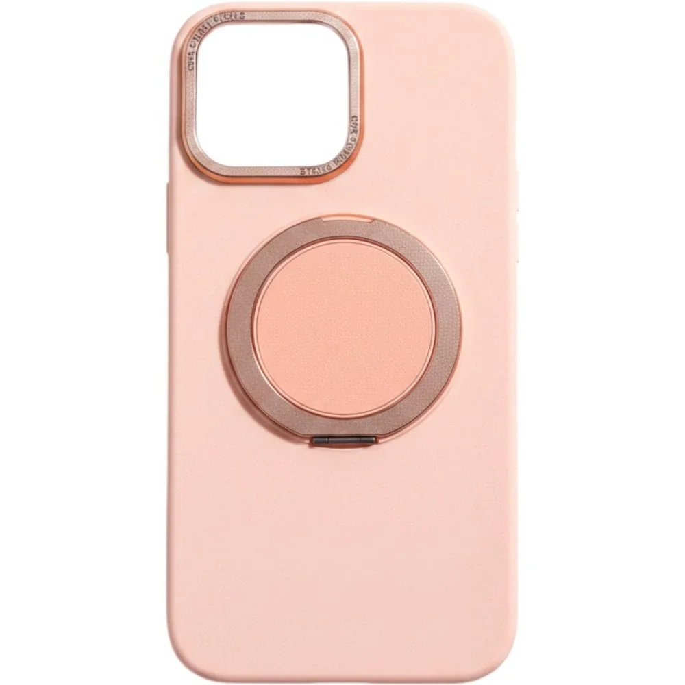 Zuoderri iPhone 16 Pro Max Case Magnetic Ring Stand MagSafe Matte Pink Silicone